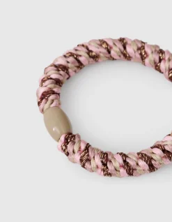 Lurex Haarelastiek Lichtroze