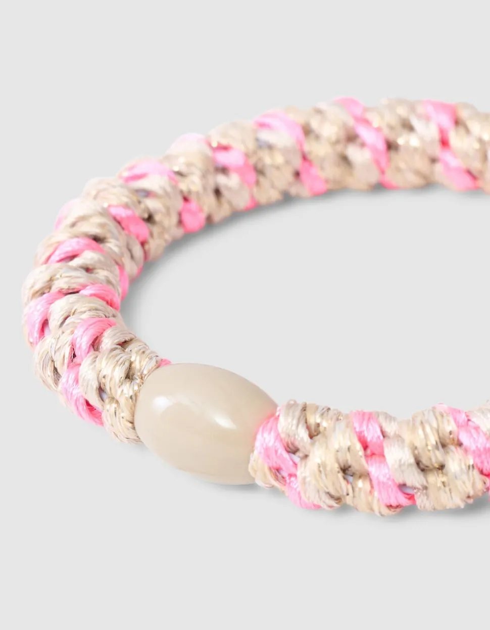 Lurex Haarelastiek Lichtroze