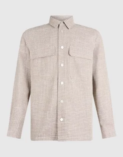 Melange Check Overshirt Zand