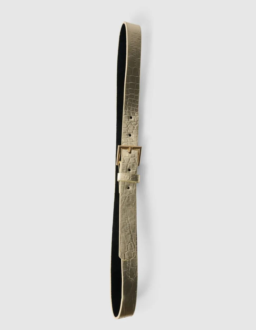 Metallic Croco Riem Goud