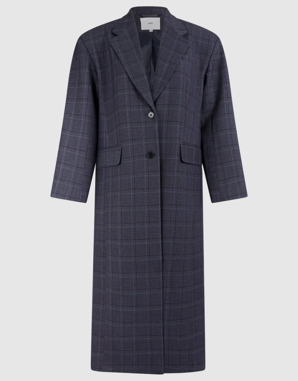 Midi Check Blazer Donkergrijs