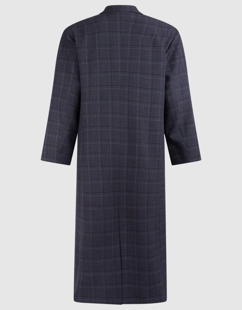 Midi Check Blazer Donkergrijs