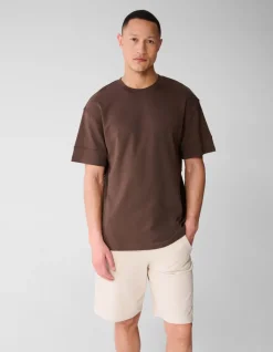 Minimalistisch T-shirt Donkerbruin