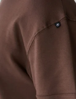Minimalistisch T-shirt Donkerbruin