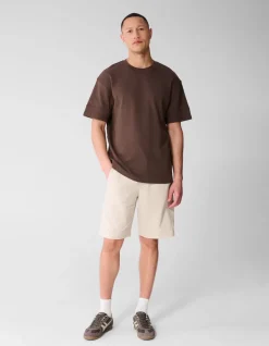 Minimalistisch T-shirt Donkerbruin