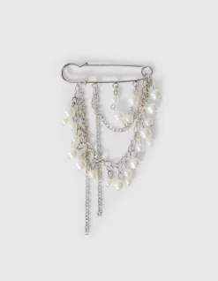 Mixed Clip Broche Zilver