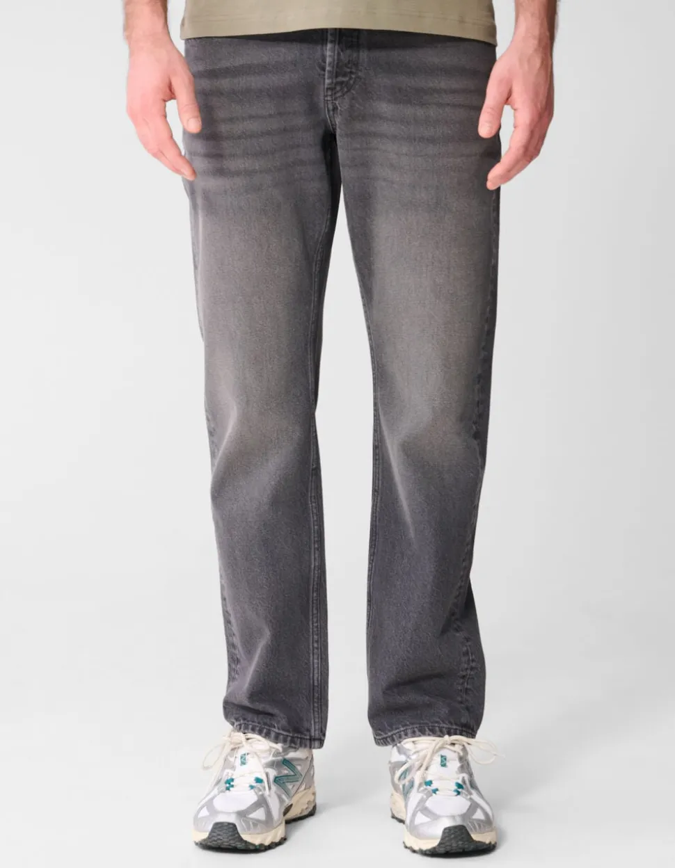 Modern Straight Fit Jeans Washed Zwart L32