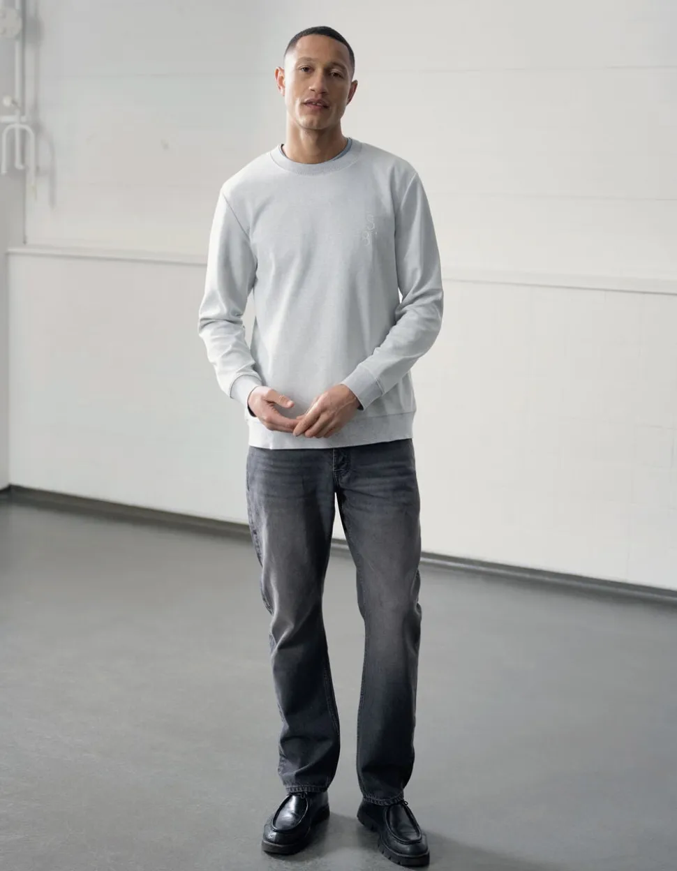 Modern Straight Fit Jeans Washed Zwart L32