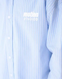 Motion Pinstripe Overhemd Lichtblauw