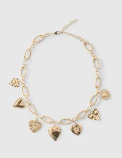 Multi Heart Ketting Goud