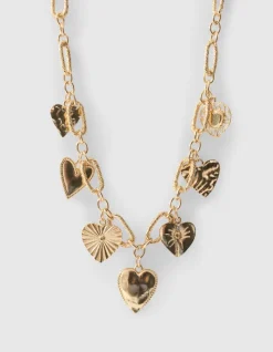 Multi Heart Ketting Goud