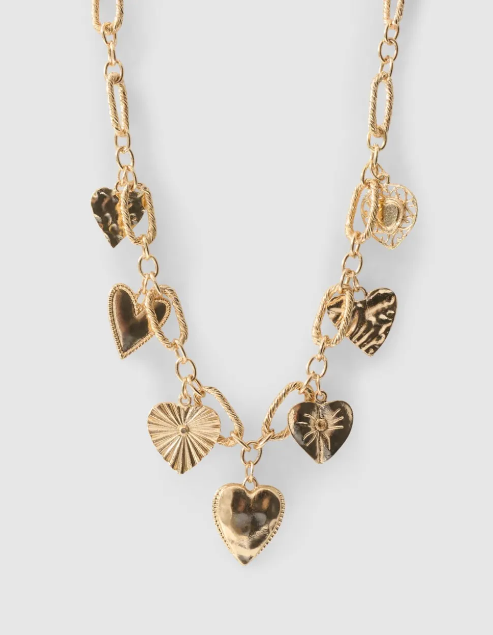 Multi Heart Ketting Goud