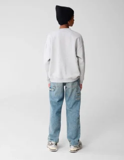 New York Artwork Sweater Lichtgrijs