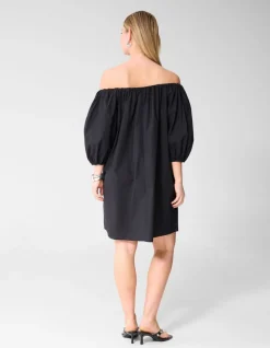 Off Shoulder Mini Jurk Zwart