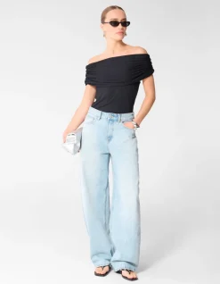Off Shoulder Top Zwart