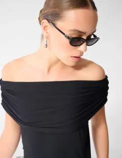 Off Shoulder Top Zwart
