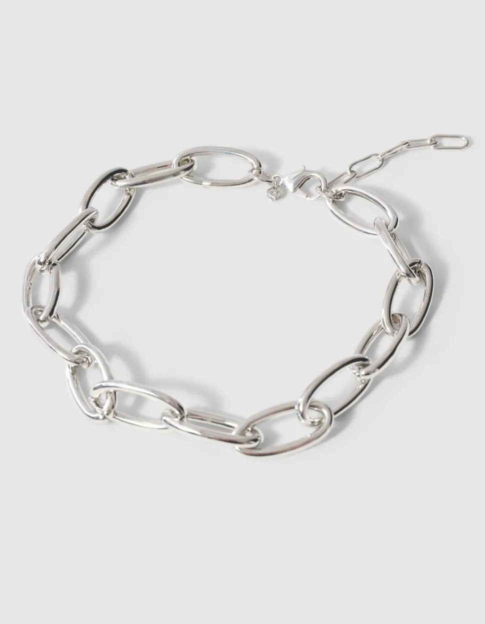 Oval Chain Ketting Zilver