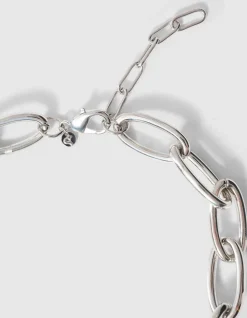 Oval Chain Ketting Zilver