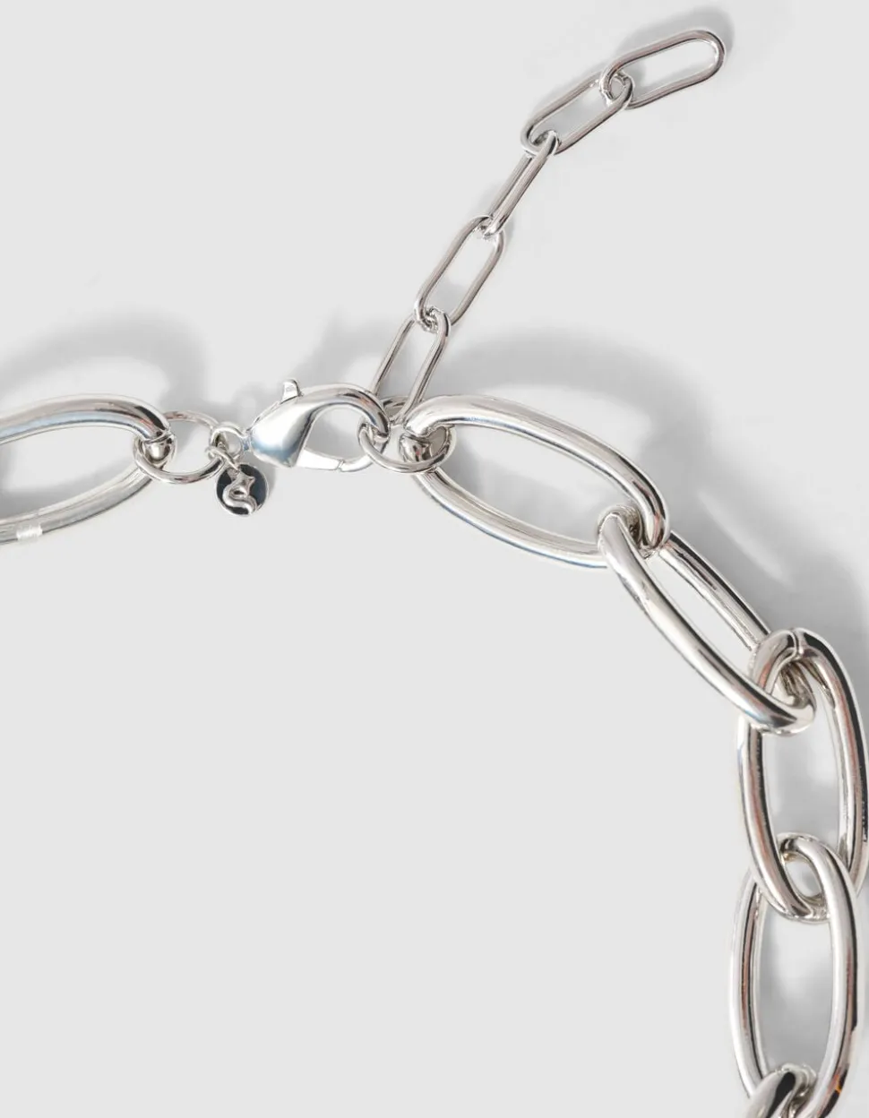 Oval Chain Ketting Zilver