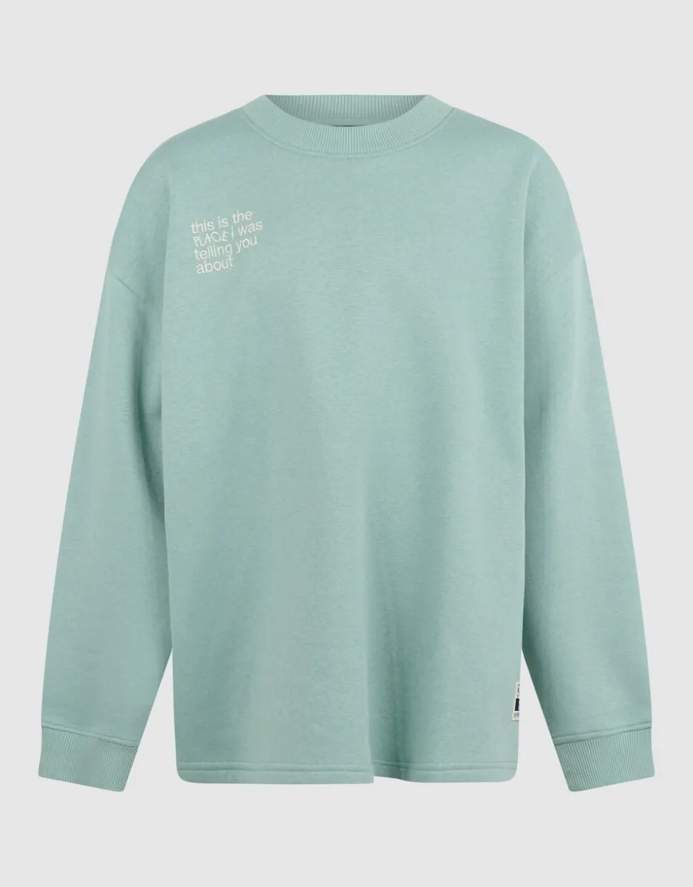 Oversized Artwork Sweater Lichtgroen