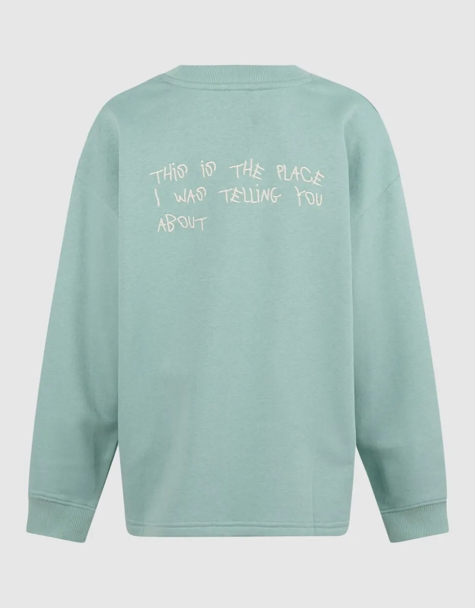 Oversized Artwork Sweater Lichtgroen