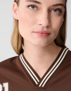 Oversized Baseball Longsleeve Top Bruin
