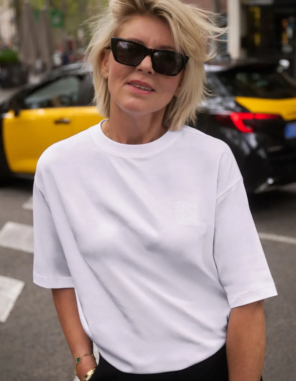 Oversized Basic T-shirt Wit By Lonneke
