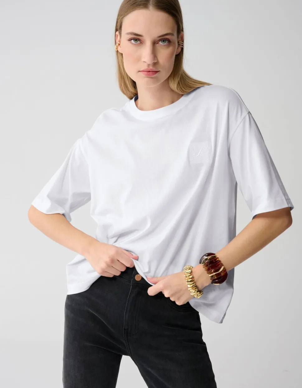 Oversized Basic T-shirt Wit By Lonneke