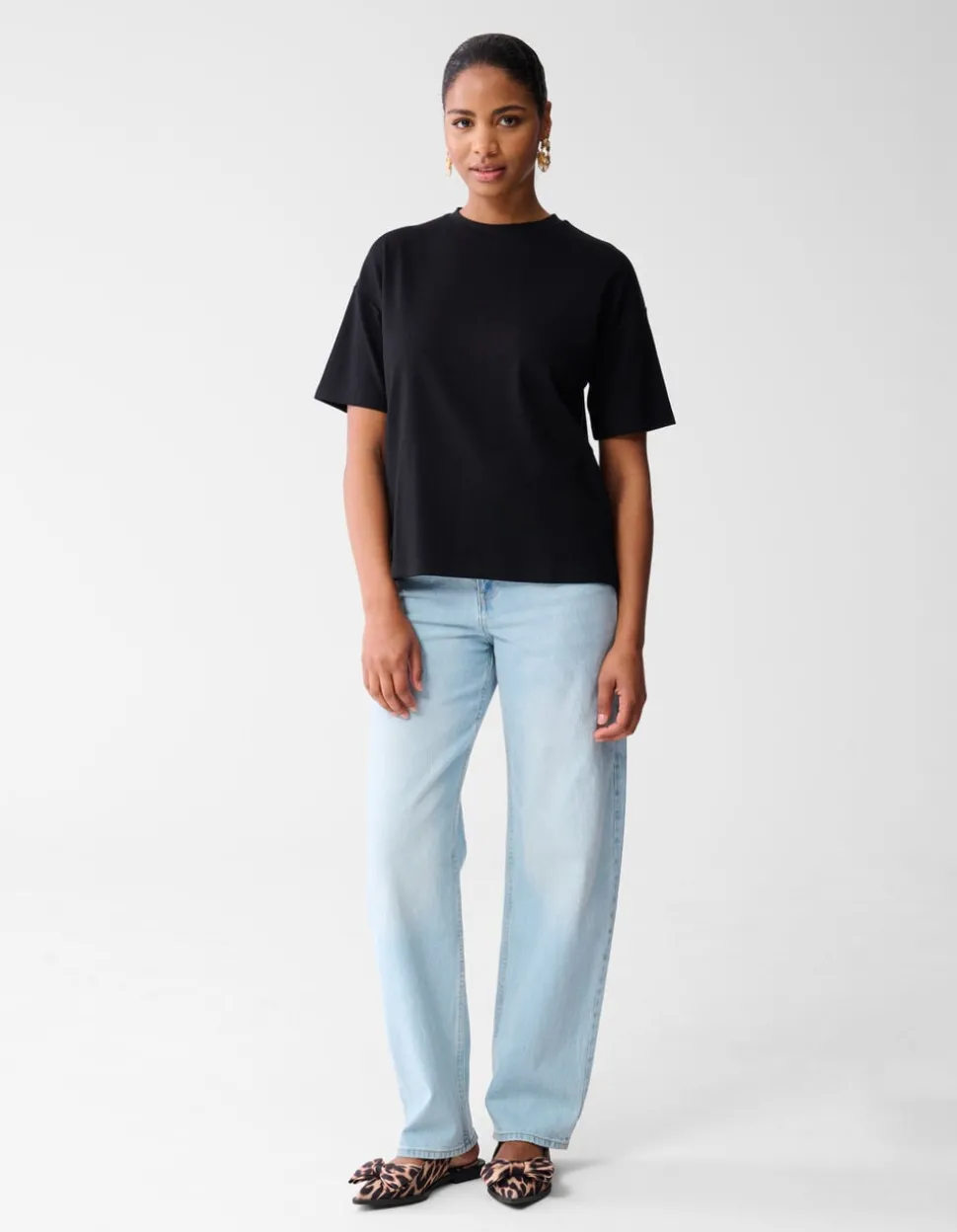 Oversized Basis T-shirt Zwart