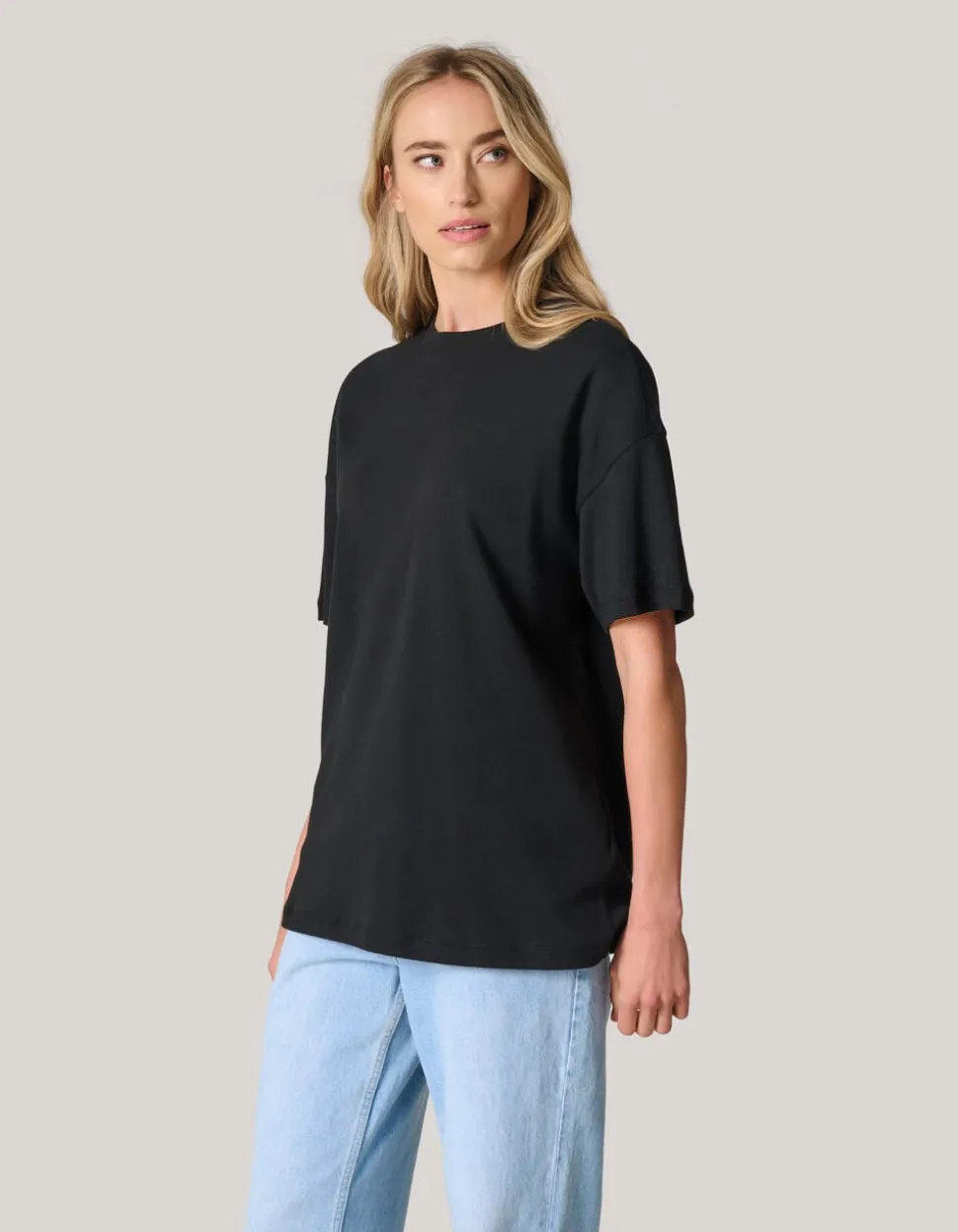 Oversized Basis T-shirt Zwart