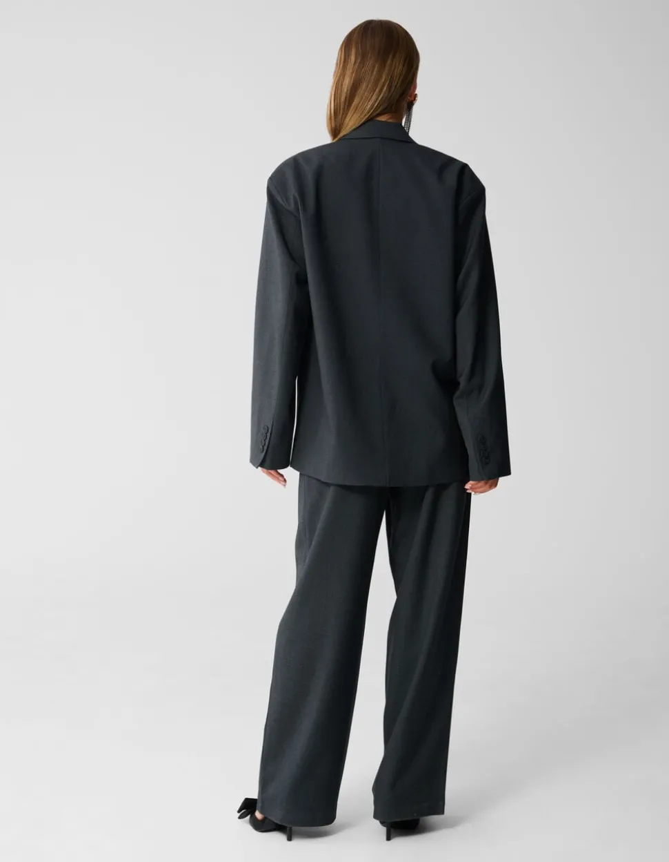 Oversized Blazer Donkergrijs