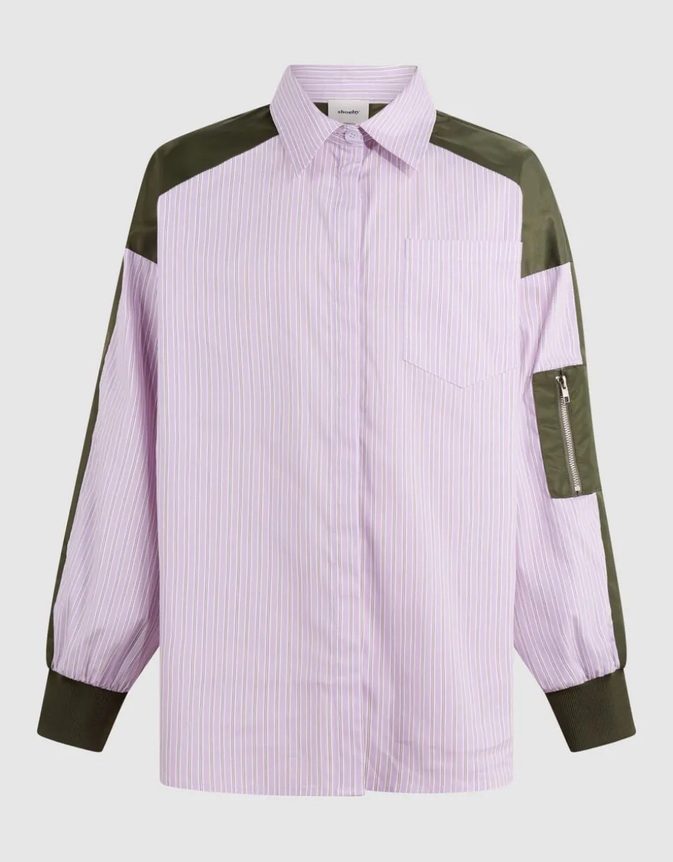 Oversized Bomber Blouse Lichtpaars