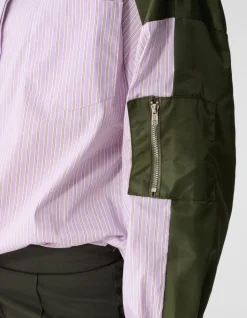 Oversized Bomber Blouse Lichtpaars