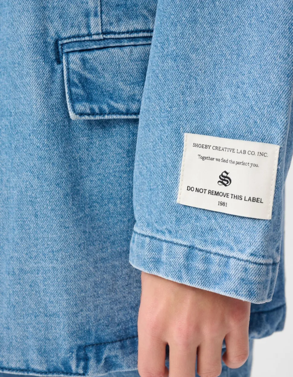 Oversized Denim Blazer Mediumstone