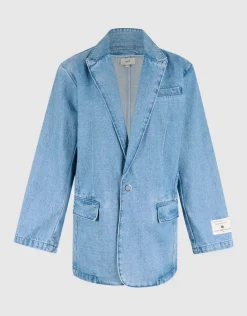 Oversized Denim Blazer Mediumstone