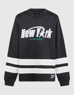 Oversized Fit Artwork Sweater Zwart