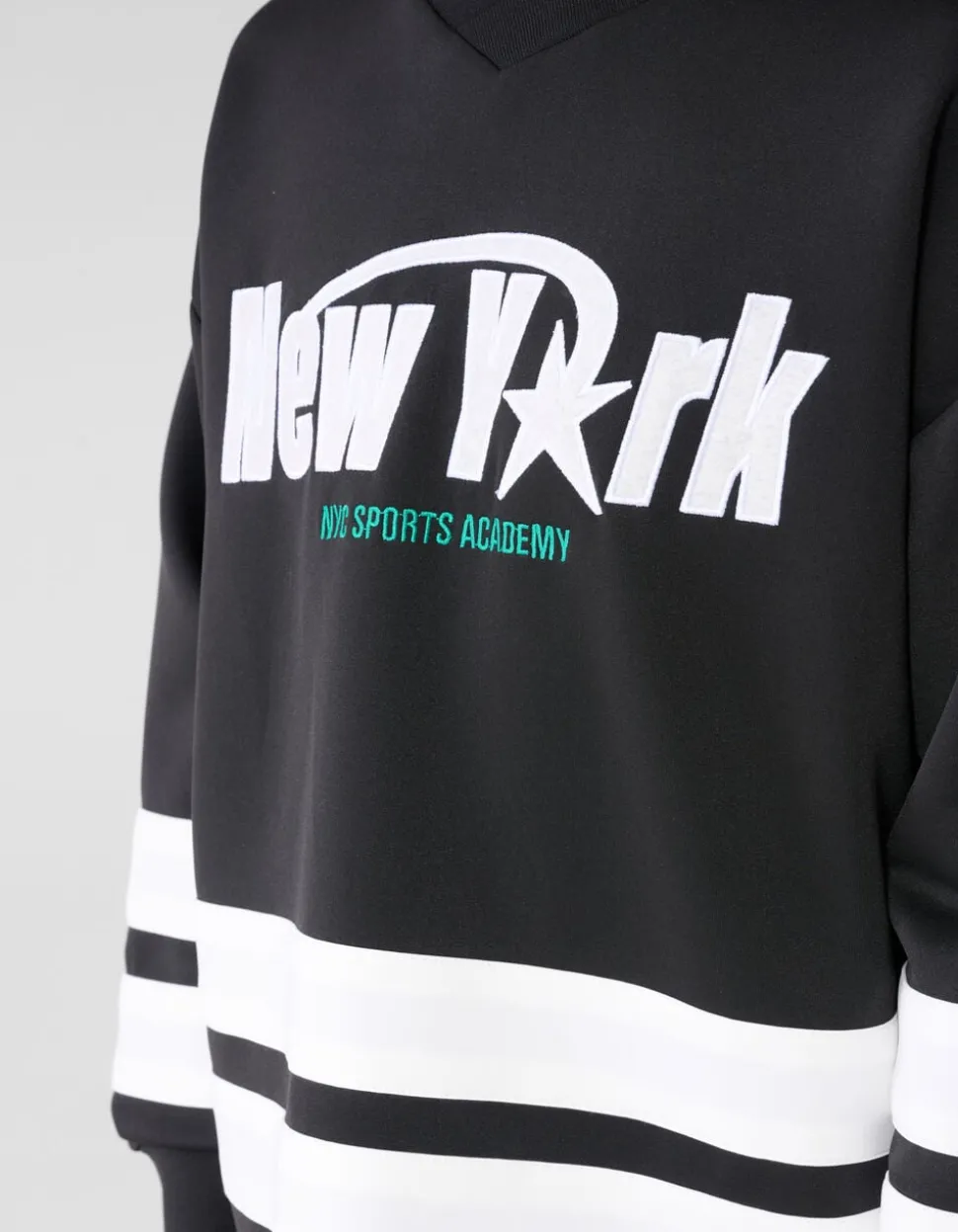 Oversized Fit Artwork Sweater Zwart