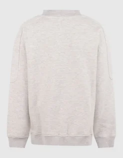 Oversized Fit Artwork Sweater Lichtgrijs