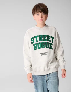 Oversized Fit Artwork Sweater Lichtgrijs