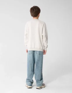 Oversized Fit Artwork Sweater Lichtgrijs