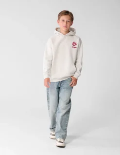 Oversized Fit Bold Artwork Hoodie Lichtgrijs