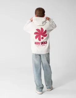 Oversized Fit Bold Artwork Hoodie Lichtgrijs