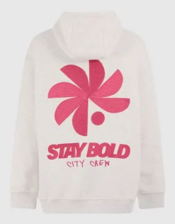 Oversized Fit Bold Artwork Hoodie Lichtgrijs