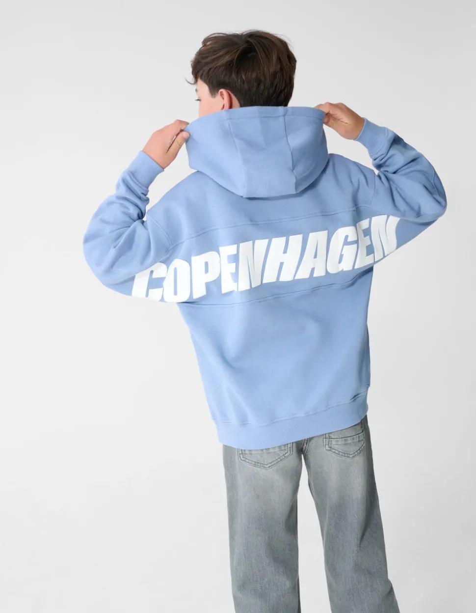 Oversized Fit Copenhagen Hoodie Blauw