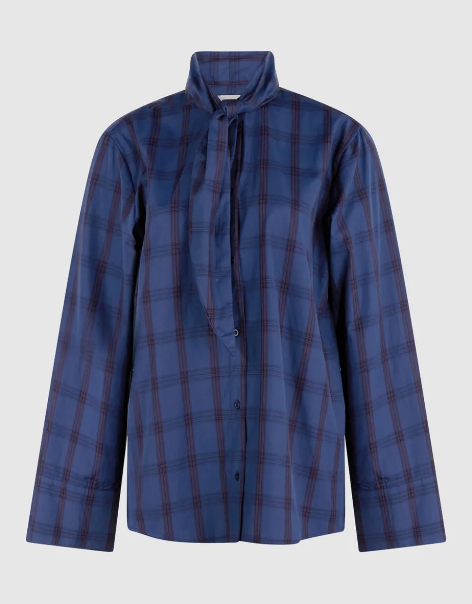 Oversized Fit Scarf Blouse Blauw