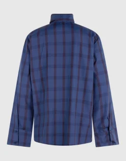 Oversized Fit Scarf Blouse Blauw