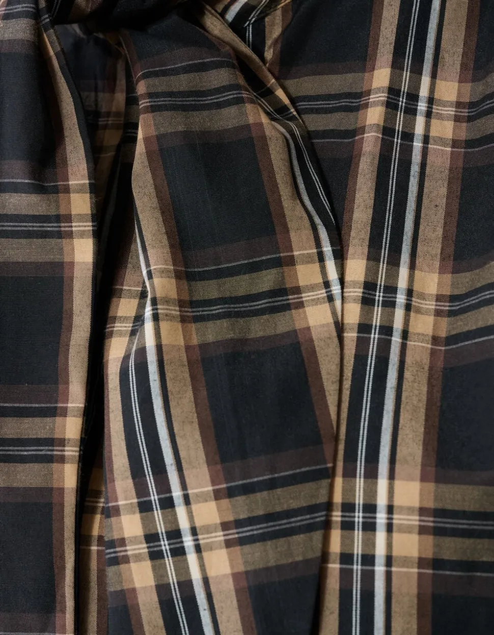 Oversized Fit Scarf Blouse Bruin