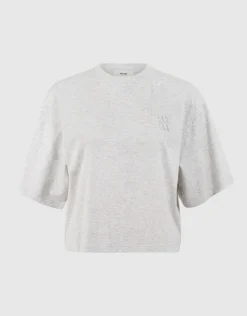 Oversized Logo T-shirt Lichtgrijs By Mieke