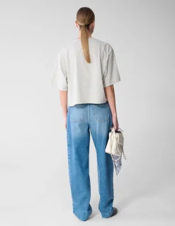 Oversized Logo T-shirt Lichtgrijs By Mieke