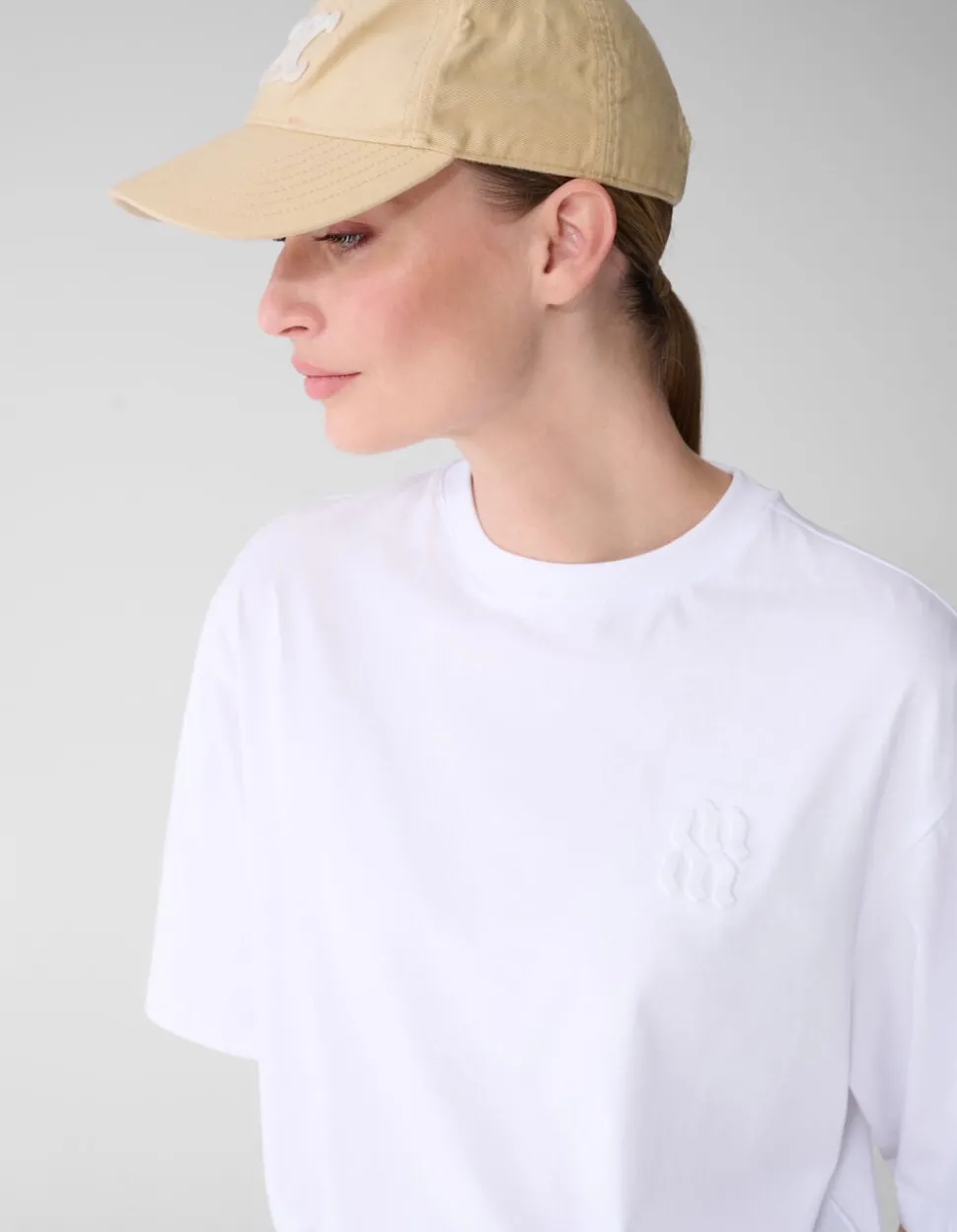 Oversized Logo T-shirt Wit By Mieke